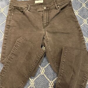 LOFT Women's black faded Skinny Jeans